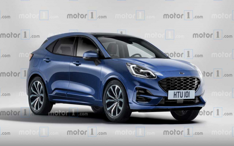 2020 Ford Puma Render Based On Teaser Previews The Fiesta Suv