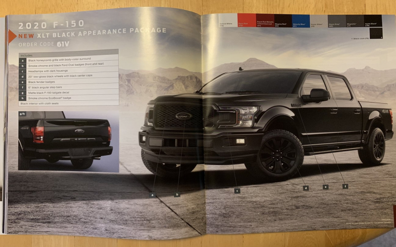 Nieuw Voor De 2020 Ford F-150, Black Appearance Package