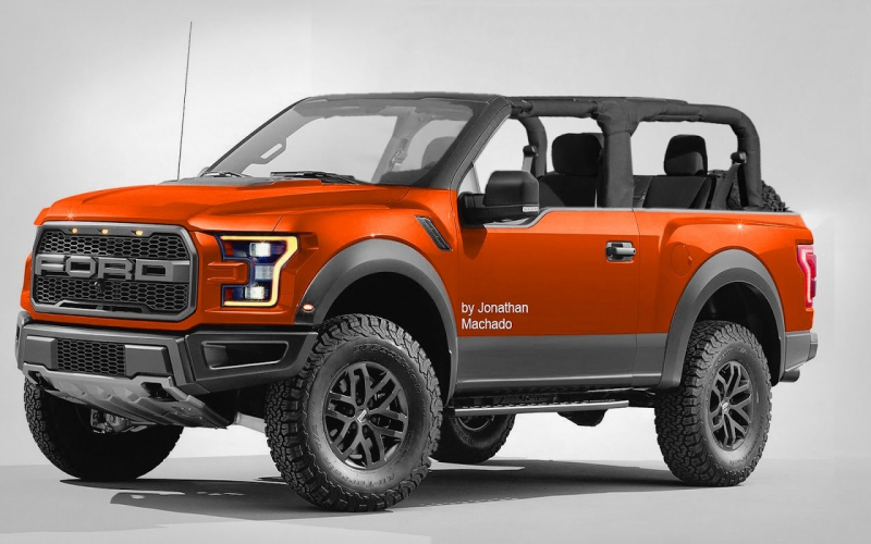 Render New 2018 Ford Bronco Air Roof @ F-150 Removable Roof